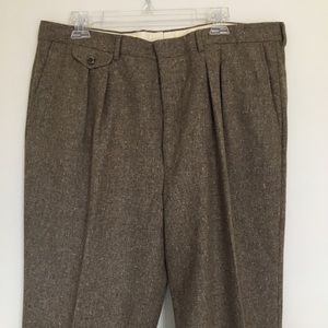 Dunhill Cashmere/Wool Blend Stowe Front Pleat Pants